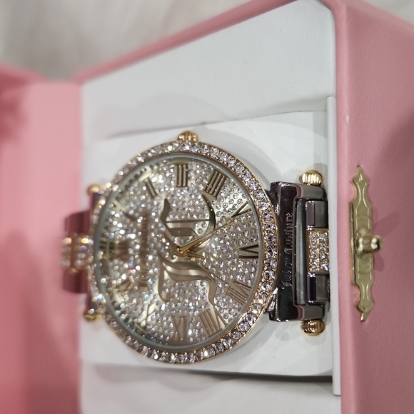 ?️Juicy Couture?️ silver rhinestones Wrist Watch New in box main image 5